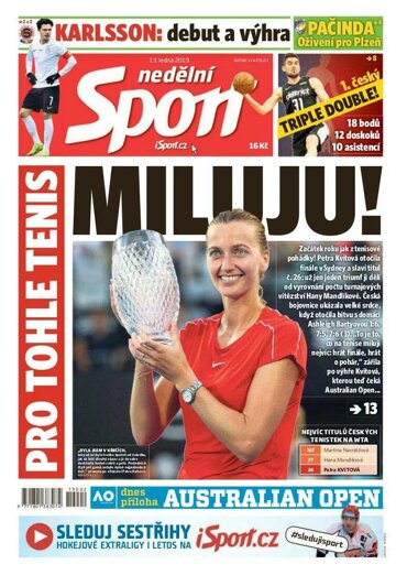 Obálka e-magazínu Nedělní Sport 13.1.2019