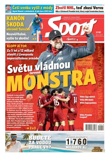 Obálka e-magazínu Sport 22.1.2020