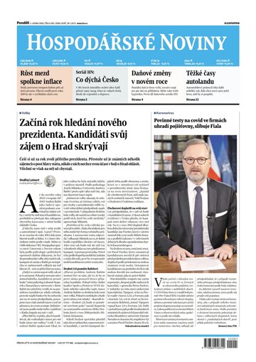 Obálka e-magazínu Hospodářské noviny 001 - 3.1.2022
