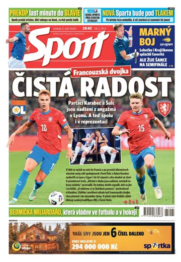 Obálka e-magazínu Sport 3.9.2025