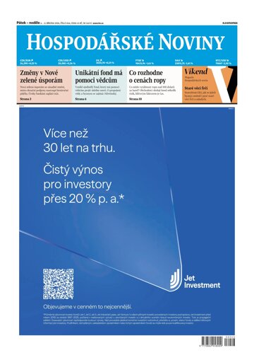 Obálka e-magazínu Hospodářské noviny 046 - 6.3.2026