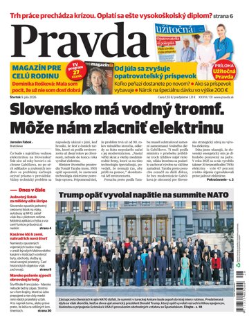 Obálka e-magazínu Pravda 9. 7. 2026