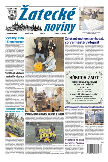 Obálka e-magazínu Žatecké noviny 44/2026
