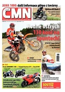 Obálka e-magazínu ČESKÉ MOTOCYKLOVÉ NOVINY 39/2010