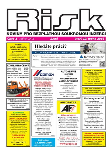 Obálka e-magazínu Risk 3/2016