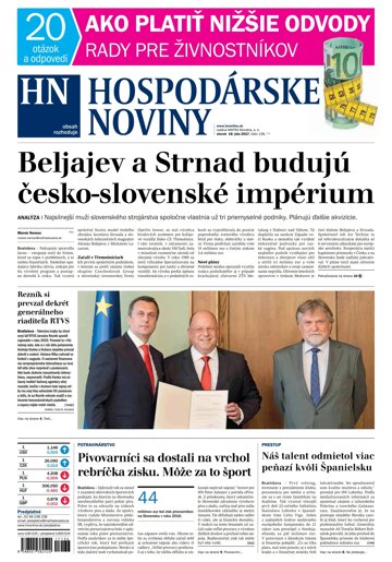Obálka e-magazínu Hospodárske noviny 18.07.2017