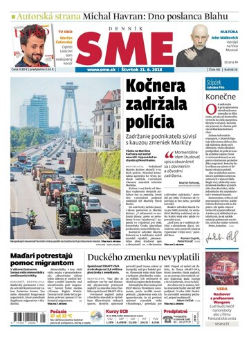 Obálka e-magazínu SME 21.6.2018