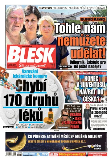 Obálka e-magazínu Blesk 25.7.2018