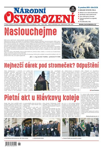 Obálka e-magazínu Národní Osvobození 25-26/2018