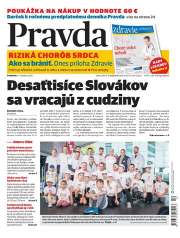 Obálka e-magazínu Pravda 14. 10. 2019