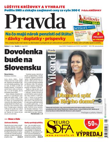 Obálka e-magazínu Pravda 23. 5. 2020