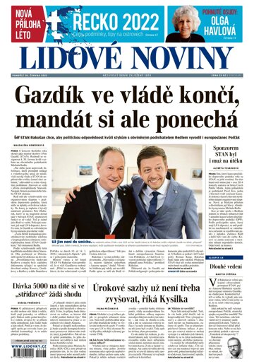 Obálka e-magazínu Lidové noviny 20.6.2022