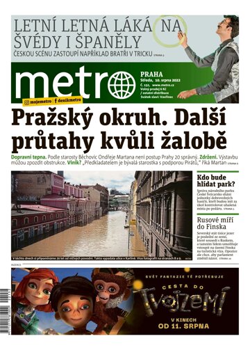 Obálka e-magazínu deník METRO 10.8.2022