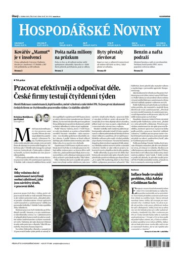 Obálka e-magazínu Hospodářské noviny 067 - 4.4.2023