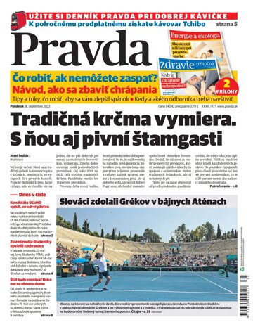 Obálka e-magazínu Pravda 18. 9. 2023