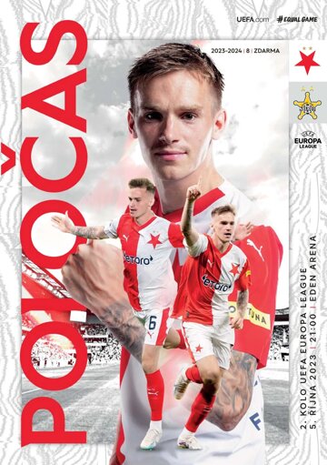 Obálka e-magazínu Poločas 24/2023č.08 Slavia - Sheriff