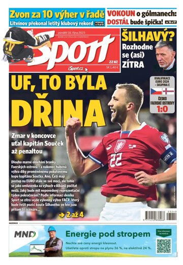 Obálka e-magazínu Sport 16.10.2023