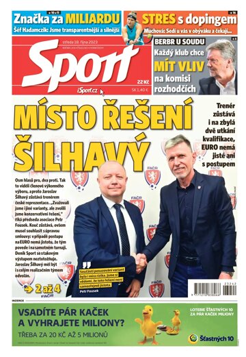 Obálka e-magazínu Sport 18.10.2023