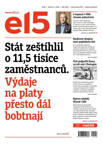 Obálka e-magazínu E15 4.4.2024