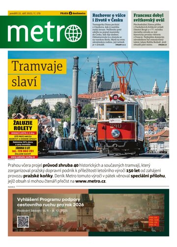 Obálka e-magazínu deník METRO 22.9.2025