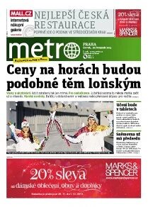 Obálka e-magazínu deník METRO 28.11.2013