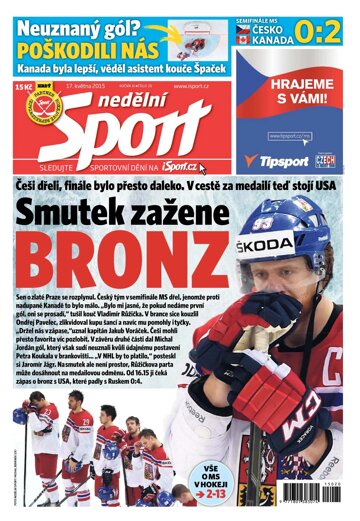 Obálka e-magazínu Nedělní Sport 17.5.2015