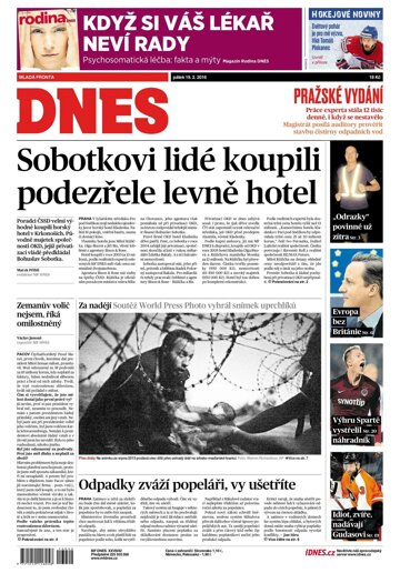 Obálka e-magazínu MF Dnes 19.2.2016