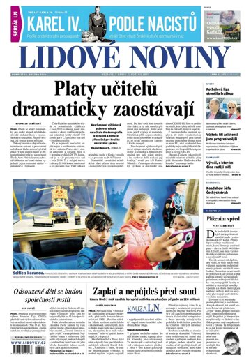 Obálka e-magazínu Lidové noviny 16.5.2016