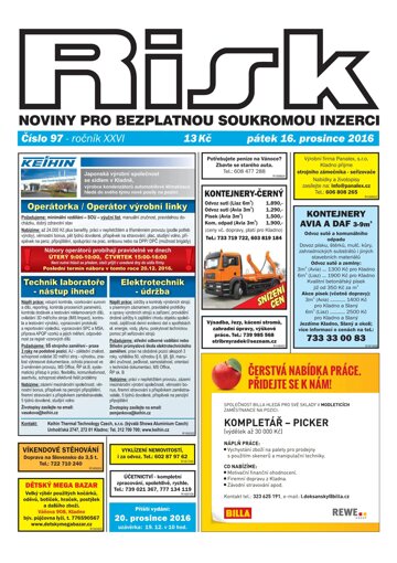 Obálka e-magazínu Risk 97/2016