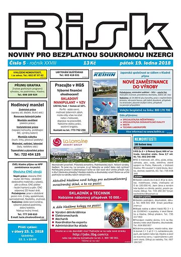 Obálka e-magazínu Risk 5/2018