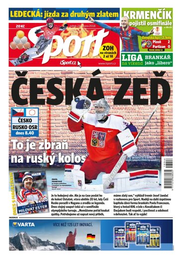 Obálka e-magazínu Sport 23.2.2018