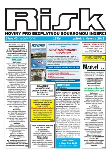 Obálka e-magazínu Risk 40/2018