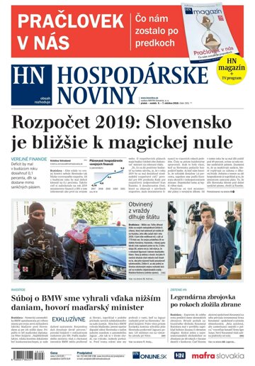 Obálka e-magazínu Hospodárske noviny 05.10.2018
