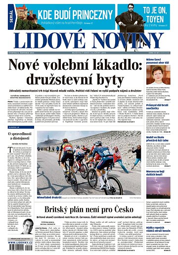 Obálka e-magazínu Lidové noviny 8.7.2021