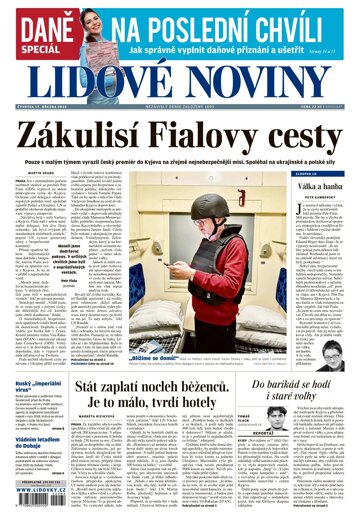 Obálka e-magazínu Lidové noviny 17.3.2022