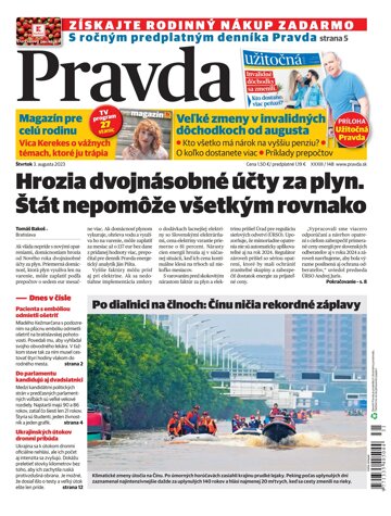 Obálka e-magazínu Pravda 3. 8. 2023