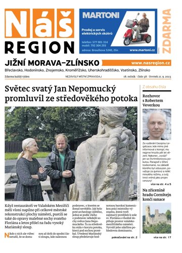 Obálka e-magazínu Náš Region - Jižní Morava/Zlínsko 38/2023