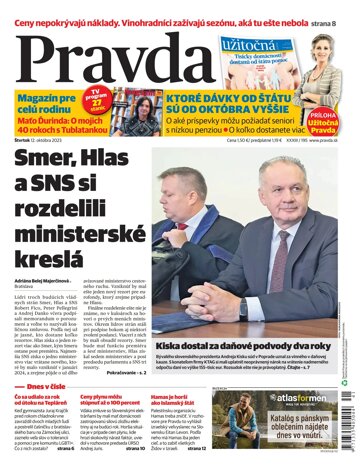 Obálka e-magazínu Pravda 12. 10. 2023