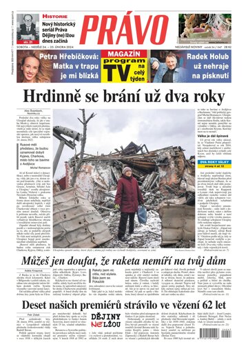 Obálka e-magazínu Deník Právo 24.2.2024