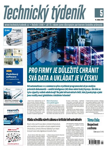 Obálka e-magazínu Technický týdeník 5/2025