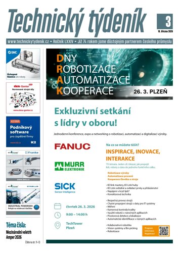 Obálka e-magazínu Technický týdeník 3/2026
