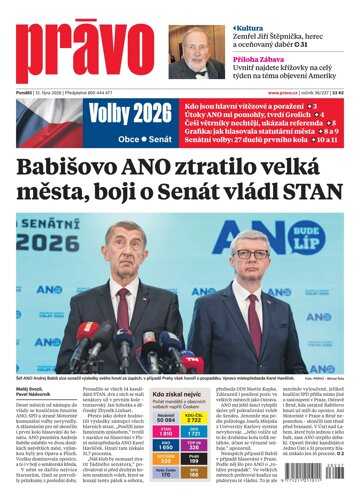 Obálka e-magazínu Deník Právo 12.10.2026