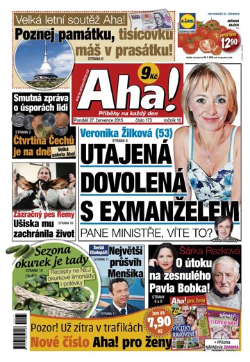 Obálka e-magazínu AHA! 27.7.2015