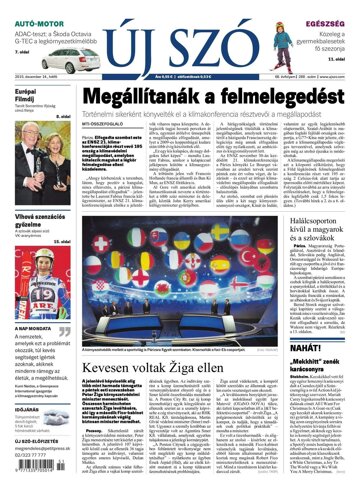 Obálka e-magazínu Új Szó 14.12.2015
