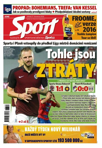 Obálka e-magazínu Sport 27.7.2016