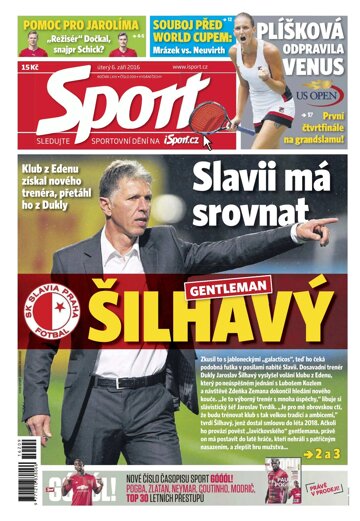 Obálka e-magazínu Sport 6.9.2016