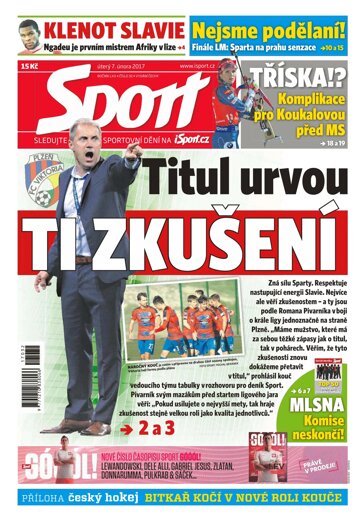 Obálka e-magazínu Sport 7.2.2017