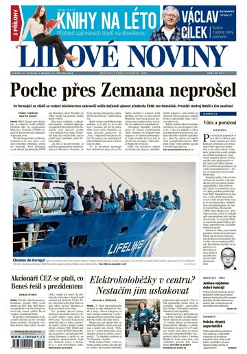 Obálka e-magazínu Lidové noviny 23.6.2018