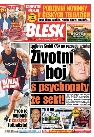 Obálka e-magazínu Blesk 18.8.2018