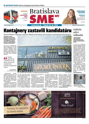 Obálka e-magazínu SME MY Bratislava 19/10/2018